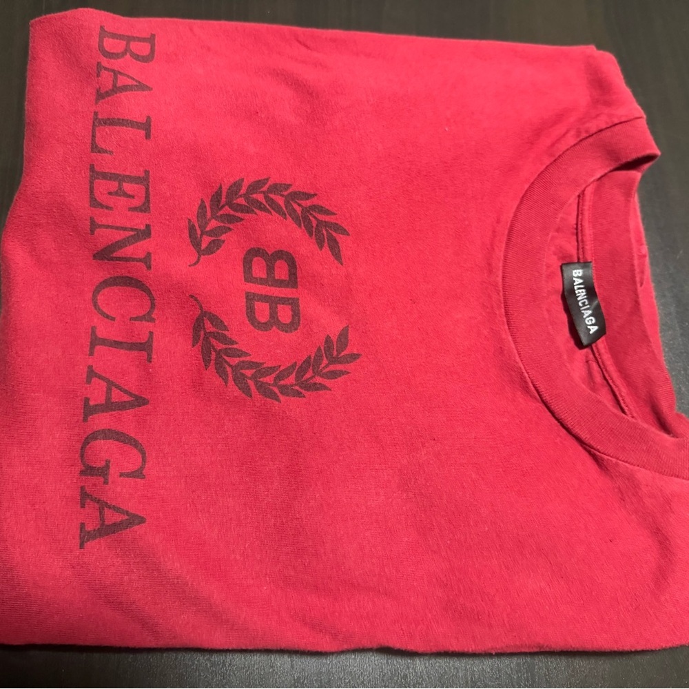 Balenciaga Scarlet Emblem Tee